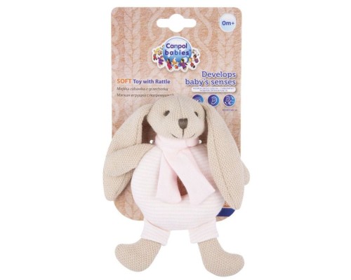 Брязкальце Canpol м'яка Кролик рожевий (80/201_pin)