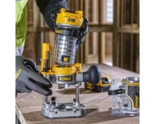 Фрезер DeWALT 18В XR Li-lon, безщітковий, 16000-25500 об/хв, цанга 6-8мм, 2x5Ah, TSTAK (DCW604P2)