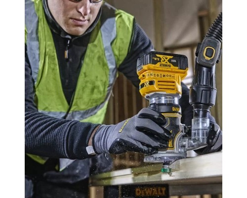 Фрезер DeWALT 18В XR Li-lon, безщітковий, 16000-25500 об/хв, цанга 6-8мм, 2x5Ah, TSTAK (DCW604P2)