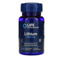 Мінерали Life Extension Літій, 1000 мкг, Lithium, 100 вегетаріанських капсул (LEX-24031)