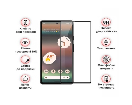 Скло захисне BeCover Google Pixel 7a Black (709767)