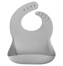 Слинявчик MinikOiOi Basics-Bib силіконовий 100 (Powder Grey) (101020054)