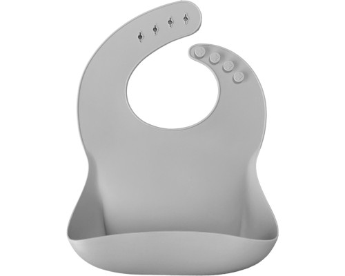 Слинявчик MinikOiOi Basics-Bib силіконовий 100 (Powder Grey) (101020054)