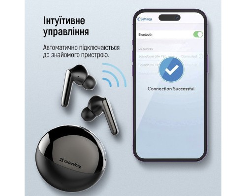 Навушники ColorWay TWS-3 Earbuds Black (CW-TWS3BK)