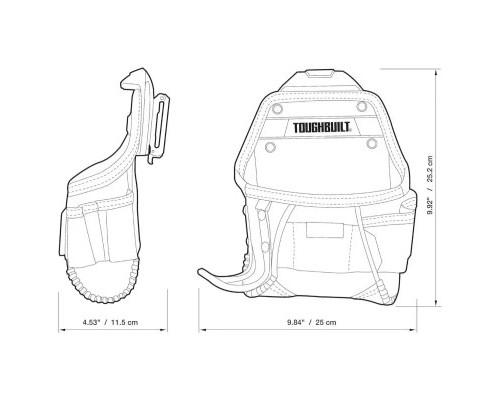 Сумка для інструмента ToughBuilt швидкознімна кобура для компактного дриля (TB-CT-24)