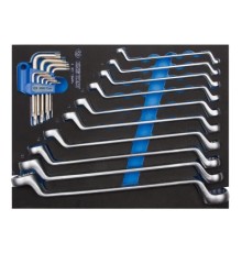 Ключ KING TONY набір накидних та TORX L-подібних, (9-90119MRV)