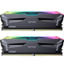 Модуль пам'яті для комп'ютера DDR5 32GB (2x16GB) 6400 MHz Ares RGB Black Lexar (LD5EU016G-R6400GDLA)