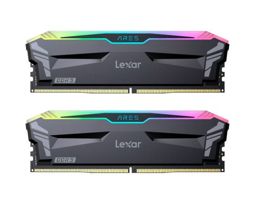 Модуль пам'яті для комп'ютера DDR5 32GB (2x16GB) 6400 MHz Ares RGB Black Lexar (LD5EU016G-R6400GDLA)