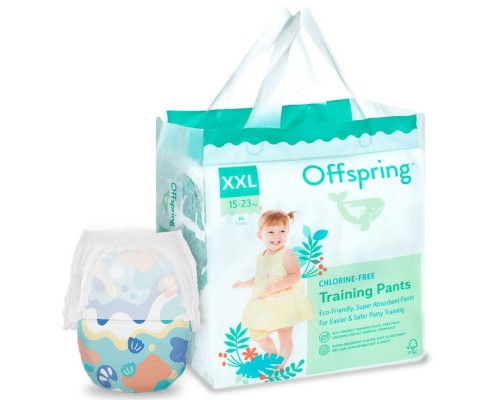 Підгузки Offspring трусики Розмір XXL (15-23 кг) 24 шт, Підводний світ (9355465009077) (DP-OI-FAP-XXL24P-AQT)