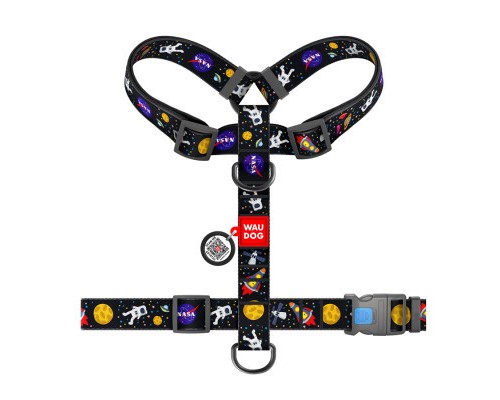 Шлея для собак WAUDOG Nylon анатомічна H-подібна з QR-паспортом 