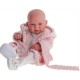 Пупс Antonio Juan Новонароджена Лея в рожевому халаті з вініловим тілом 42 см (50153)