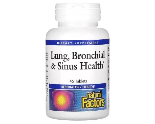 Вітамінно-мінеральний комплекс Natural Factors Здоров'я дихальних шляхів, Lung, Bronchial & Sinus Health, 45 таблеток (NFS-03504) Вітамінно-мінеральний комплекс Natural Factors Здоров'я дихальних шляхів, Lung, Bronchial & Sinus Health, 45 таблеток (NFS-03504)