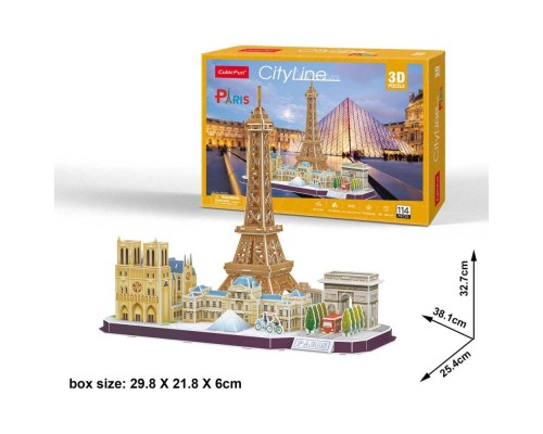 Пазл Cubic Fun City line Paris (MC254h)