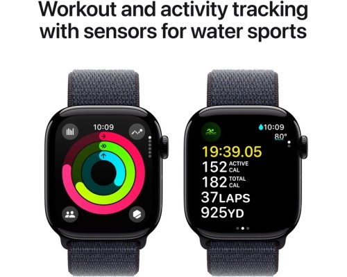 Смарт-годинник Apple Watch Series 10 GPS 42mm Jet Black Aluminium Case with Ink Sport Loop (MWWG3QH/A)