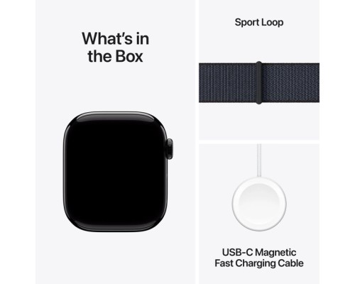 Смарт-годинник Apple Watch Series 10 GPS 42mm Jet Black Aluminium Case with Ink Sport Loop (MWWG3QH/A)
