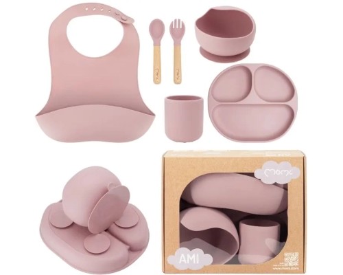 Набір дитячого посуду MoMi AMI pink (AKCE00043)