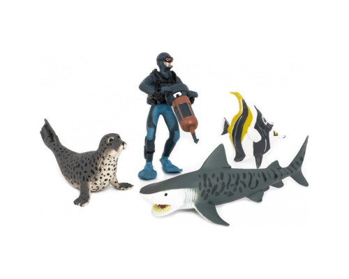 Фігурка Kids Team Морські мешканці: Акула китова, тюлень, риба тропічний метелик (Q9899-P24_1)