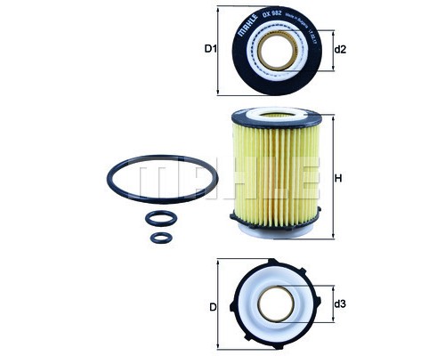 Фільтр масляний Mahle OX982D