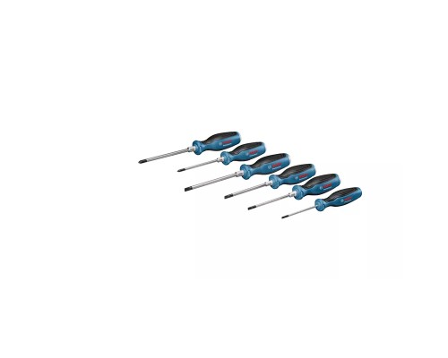 Викрутка Bosch набір 6шт, SL 4.5, 5.5, 6.5, PH1, PH2 (1.600.A01.6BF)