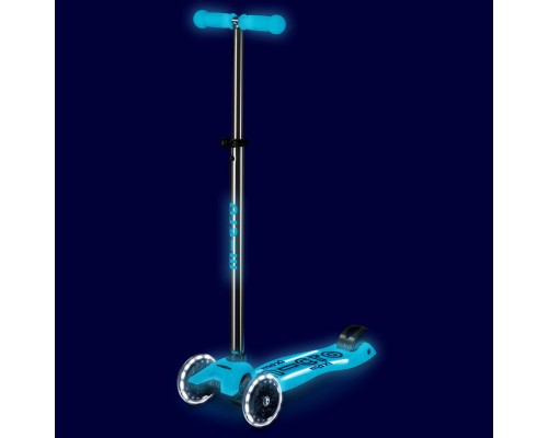 Самокат Micro Maxi Deluxe Glow LED Plus Синій кришталь (MMD377)