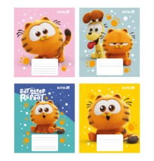 Зошит Kite Garfield, 12 аркушів, коса лінія (GF25-235)