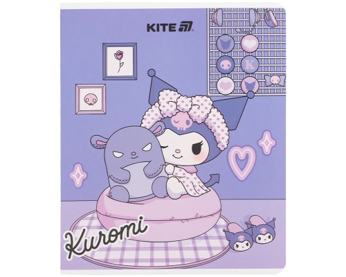 Зошит Kite Kuromi, 24 аркуші, клітинка (HK25-238)