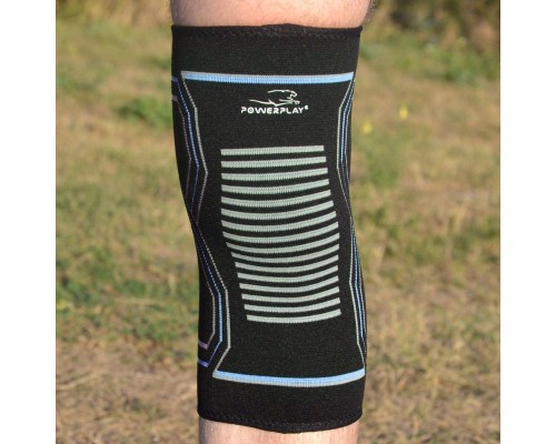 Фіксатор коліна PowerPlay PP-4099 Knee SupportЧорно/Сині S/M (PP_4099_S/M_Bl/Blue)