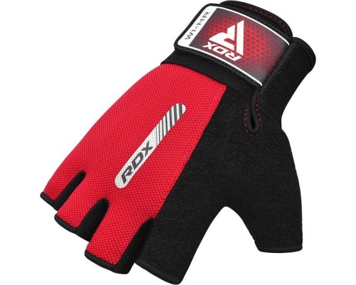 Рукавички для фітнесу RDX W1 Half Red Plus S (WGA-W1HR-S+)