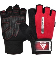 Рукавички для фітнесу RDX W1 Half Red Plus S (WGA-W1HR-S+)