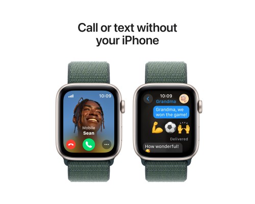 Смарт-годинник Apple Watch SE GPS + Cellular 44mm Starlight Aluminium Case with Lake Green Sport Loop (MXGV3QH/A)