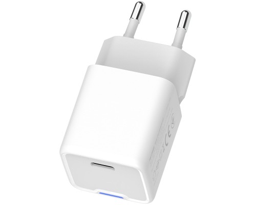 Зарядний пристрій ColorWay C101C GaN Mini 20W PD PPS USB-C white (CW-CHS059PD-WT)