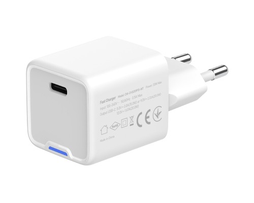 Зарядний пристрій ColorWay C101C GaN Mini 20W PD PPS USB-C white (CW-CHS059PD-WT)
