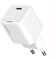 Зарядний пристрій ColorWay C101C GaN Mini 20W PD PPS USB-C white (CW-CHS059PD-WT)