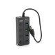 Концентратор Voltronic USB 3.0 to 4xUSB with LED buttons black (YT-3H4A)