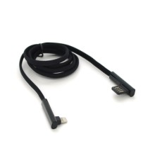 Дата кабель USB 2.0 AM to Lightning 1.0m 4.0A 90° corner black PZX (YT-PZX/V-113-M/B)