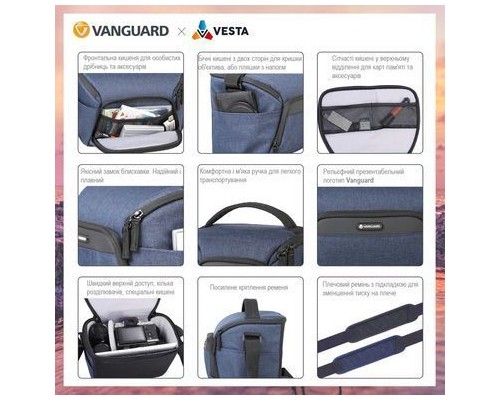Фото-сумка Vanguard bag Vesta Aspire 21 Navy (DAS301104)