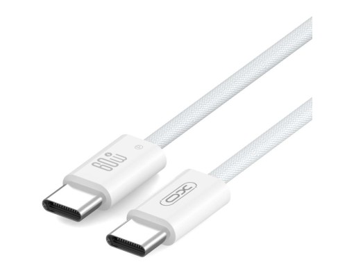 Дата кабель USB-C to USB-C 1.0m 60W white XO (NBQ273_C_White)