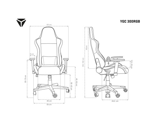 Крісло ігрове YENKEE YGC 300RGB STARDUST RGB Black (45015755)