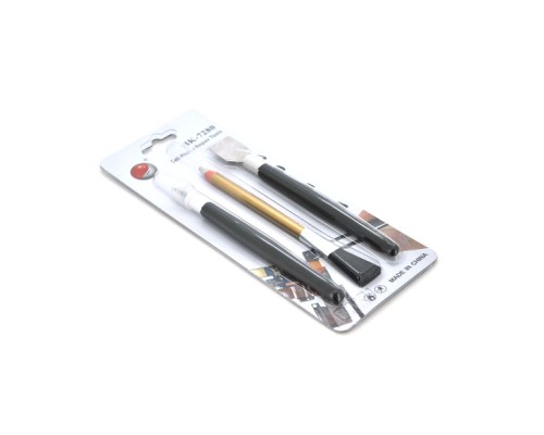 Набір інструментів Bakku BK-7280-C шпателёк, щётка с ластиком, скальпель, Blister (BK-7280-C)