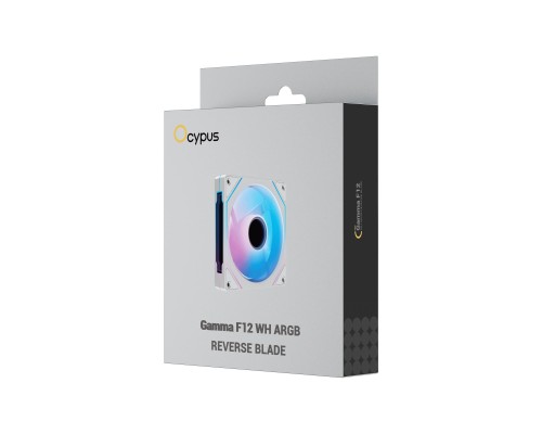 Кулер до корпусу OCYPUS GAMMA F12 WH ARGB REVERSE BLADE (GAMMA-F12-WH1AM01X-GL)
