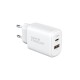 Зарядний пристрій Armorstandart 1xUSB-C PD25W + 1xUSB QC3.0 GaN white (ARM87066)