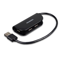 Концентратор AXAGON USB 2.0 to 4xUSB 2.0 0.2m black (HUE-X4B)