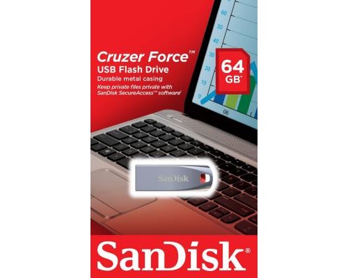 USB флеш накопичувач SanDisk 64GB Cruzer Force Metal Silver USB 2.0 (SDCZ71-064G-B35)