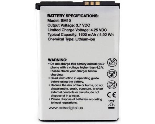 Акумуляторна батарея Extradigital Xiaomi Mi1 (BM10) 1600 mAh (BMX6437) 