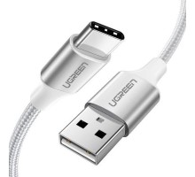 Дата кабель USB 2.0 AM to Type-C 1.0m US288 Aluminum Braid White Ugreen (60131)