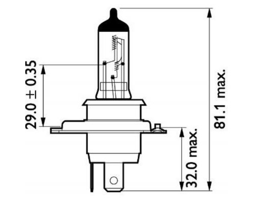 Автолампа Philips галогенова 75/70W (13342 MDBV S2)