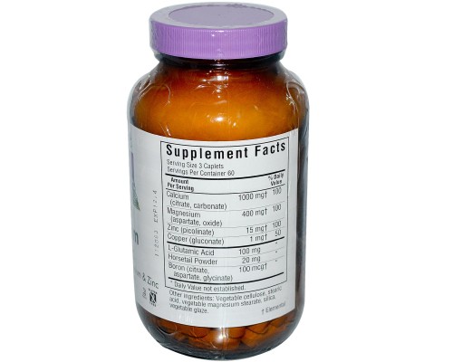 Мінерали Bluebonnet Nutrition Кальцій Магній + Цинк, 180 капсул (BLB-00699)