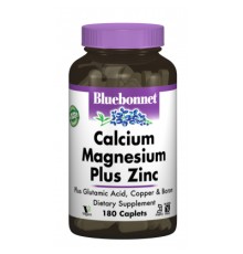 Мінерали Bluebonnet Nutrition Кальцій Магній + Цинк, 180 капсул (BLB-00699)