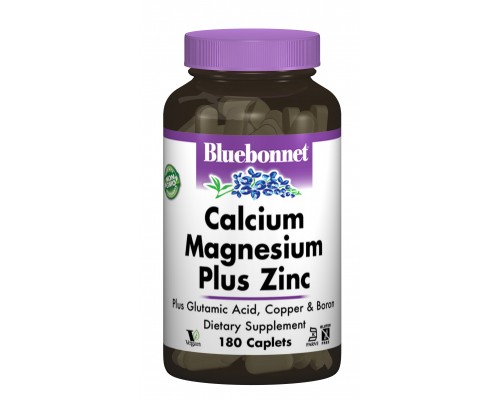 Мінерали Bluebonnet Nutrition Кальцій Магній + Цинк, 180 капсул (BLB-00699)