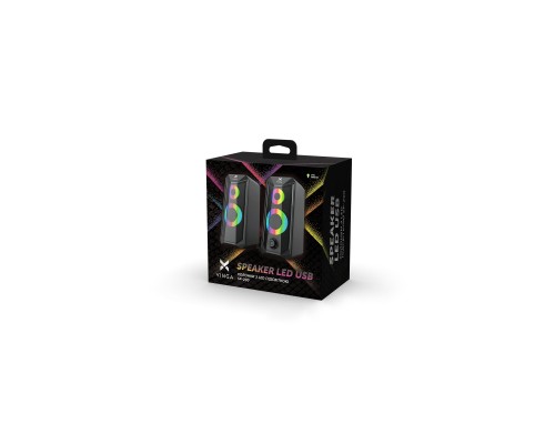 Акустична система Vinga SP-200 LED USB Black 